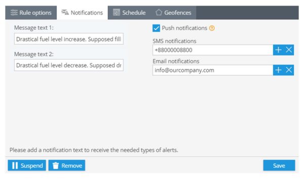 Fuel monitoring — Marketplace Navixy